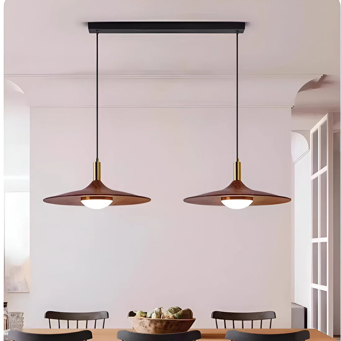 Scandinavische Stijl Walnoot Houten Hanglamp