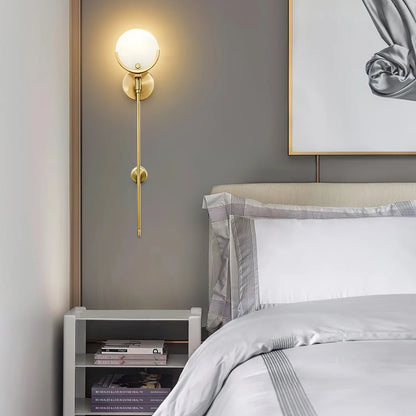 Tijdloze Messing en Albast Wandlamp