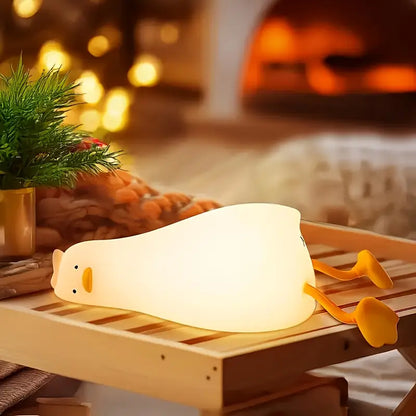 Eenden Nachtlampje – Dimbare LED Tafellamp in Zacht Siliconen Design