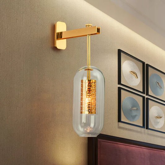 Stralende Gloed Moderne Glazen Wandlamp