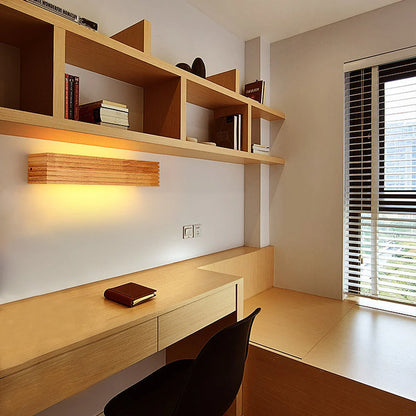Minimalistische Houten Rustieke LED Wandlamp