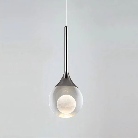 Heldere Glazen Bol Hanglamp met Tijdloze Uitstraling