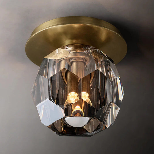 Kristal Enkele Bol Flush Mount Plafondlamp