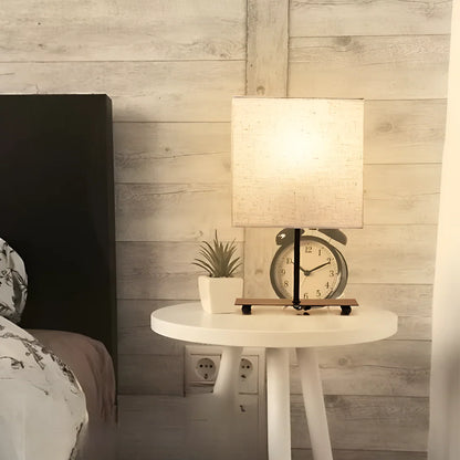 Retro Charme Tafellamp met Stoffen Kap