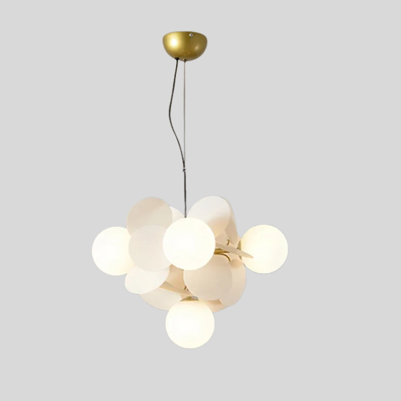 Kleurrijke LED Hanglamp met Glazen Bloemdesign