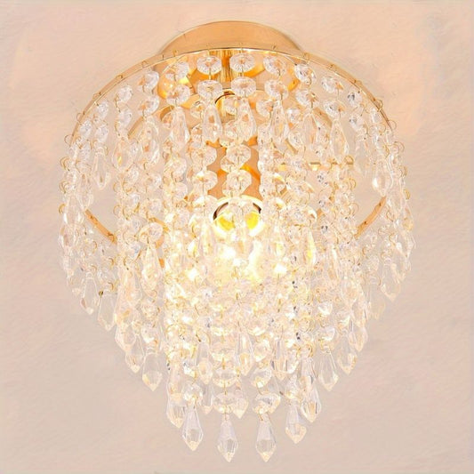Kristallen Plafondlamp Flush Mount Goud