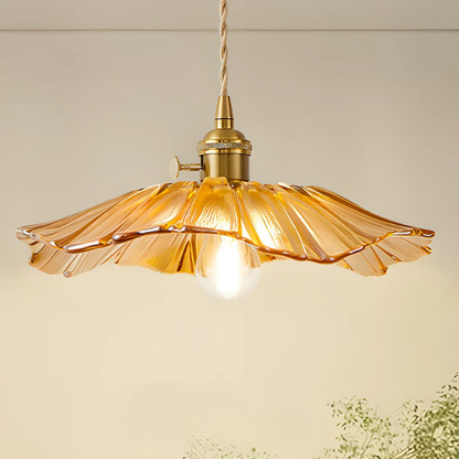 Retro Bloemvorm Glazen Hanglamp