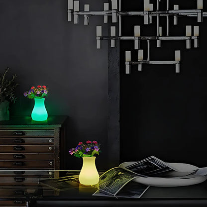 Sfeervolle LED Vaas Verlichting met Bloemaccent