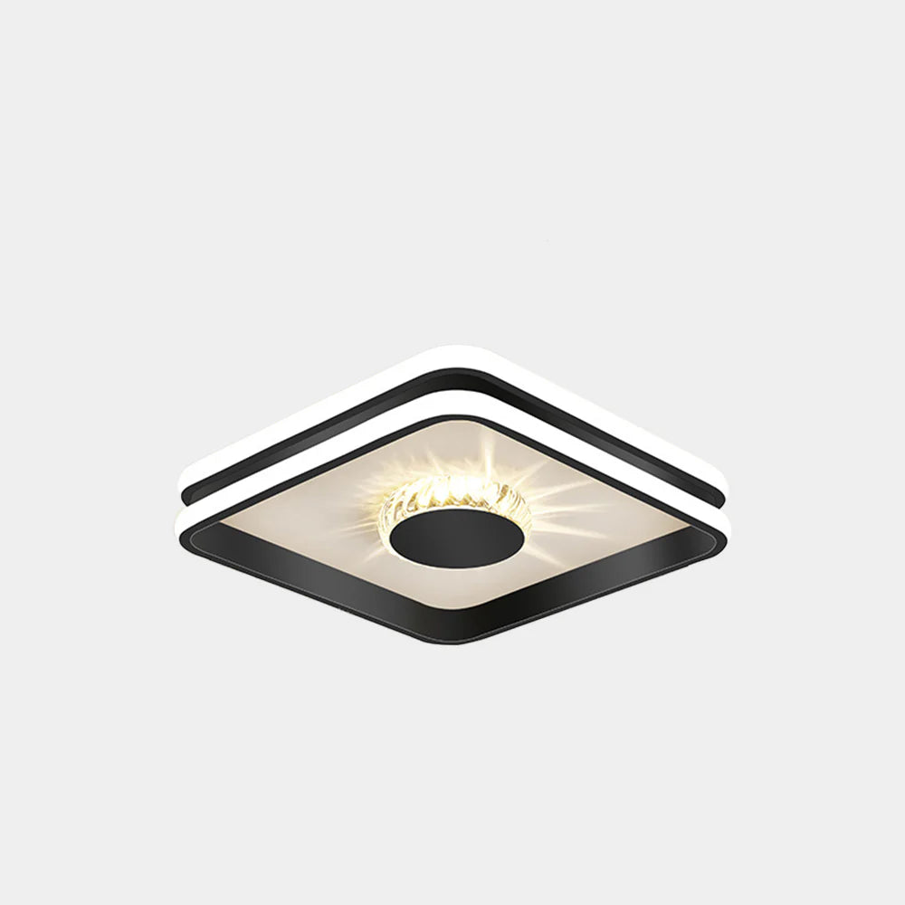 Gouden Kristallen LED Plafondlamp voor Hal – Elegante Sfeer in Slaapkamer en Gang