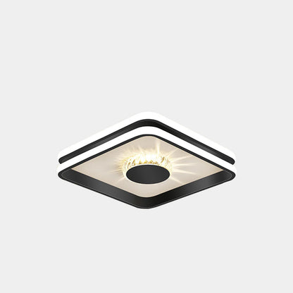 Gouden Kristallen LED Plafondlamp voor Hal – Elegante Sfeer in Slaapkamer en Gang