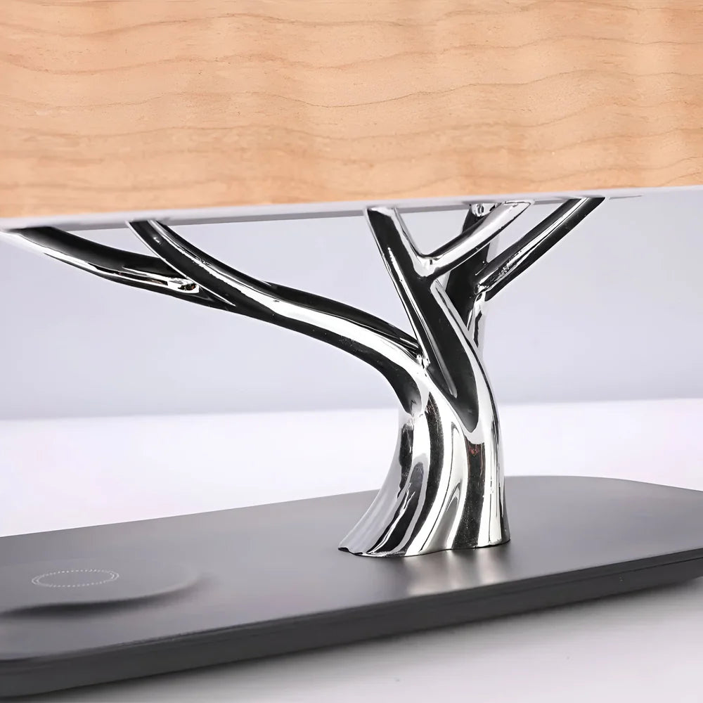 GlowSync Licht & Sound Tafel Lamp met Draadloze Oplader