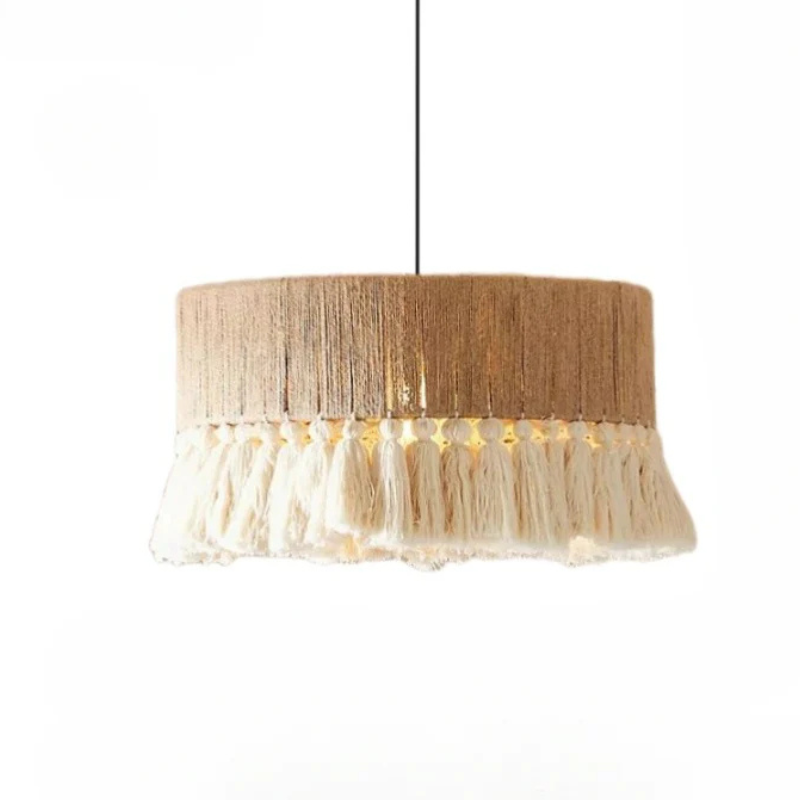 Boho Vintage Hennep Touw Tassel Kroonluchter