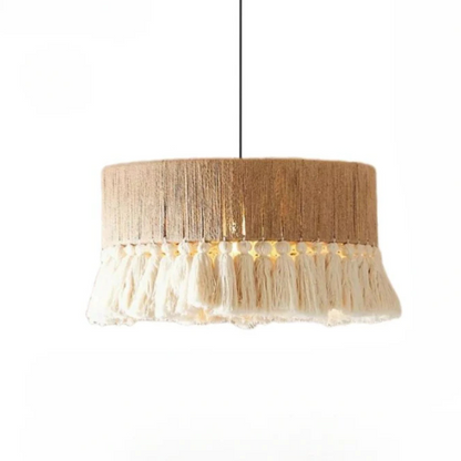 Boho Vintage Hennep Touw Tassel Kroonluchter