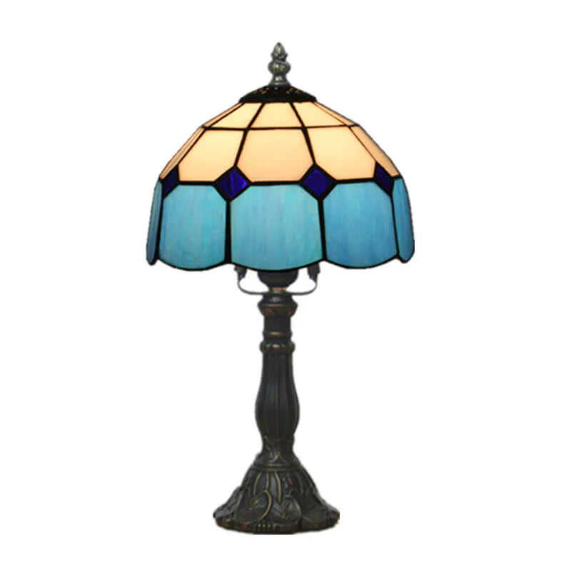 Mediterraanse Handgemaakt Glas Tiffany Tafellamp