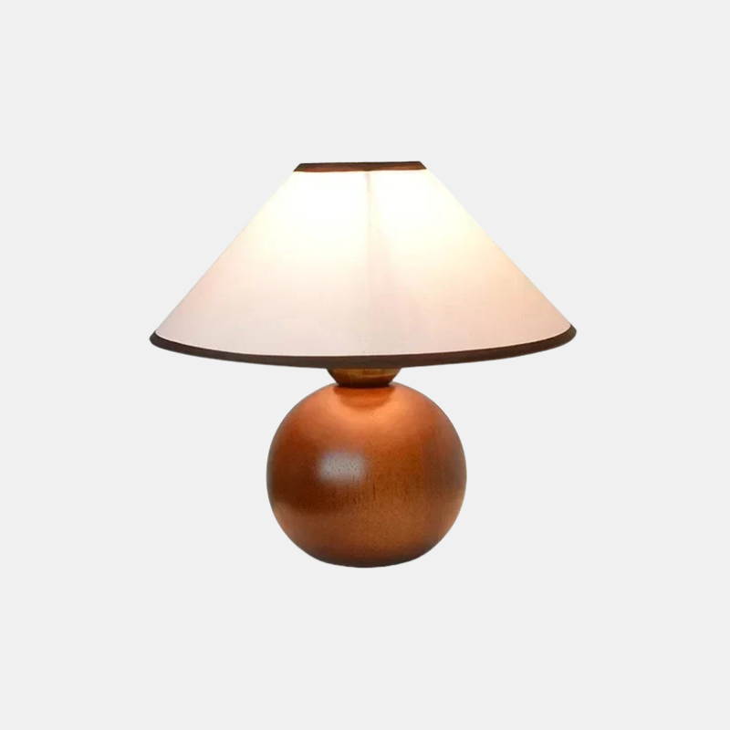 Tijdloze Elegantie Tafellamp in Walnoothout