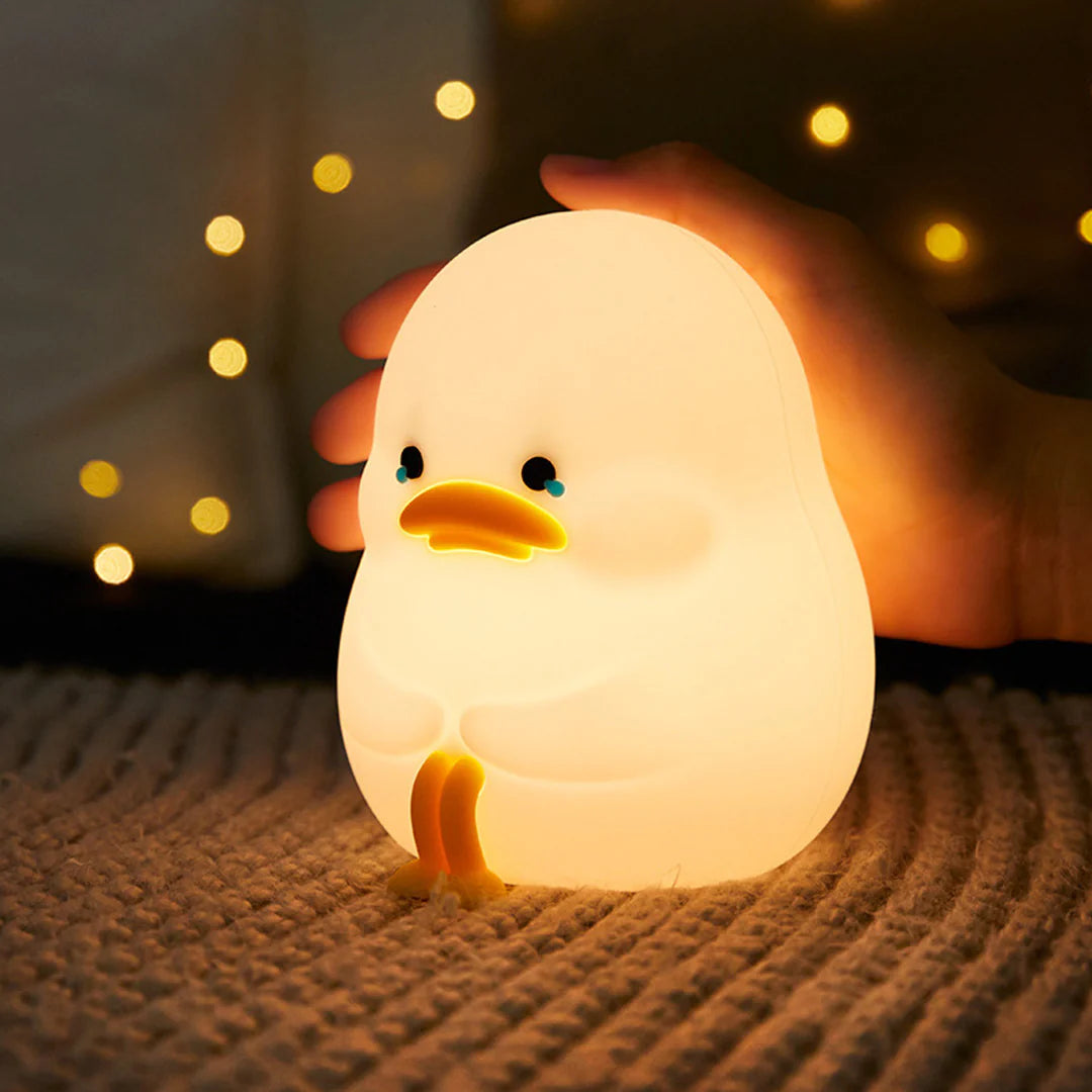 Zacht Silicone Warm Licht Huilende Eend Nachtlamp