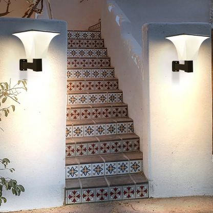 Waterdichte Buiten Solar Wandlamp in Art Deco Stijl
