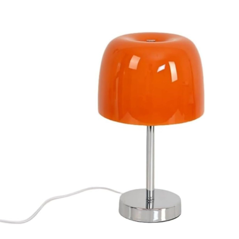 Glazen Paddenstoel Tafellamp met Warm LED Licht