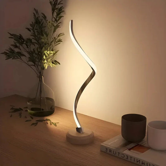 Rustic Dimbare LED Tafellamp van Hout