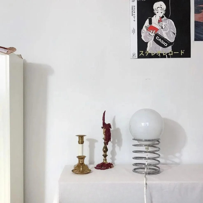 Elegantie Glas & Metaal Chippendale Tafellamp