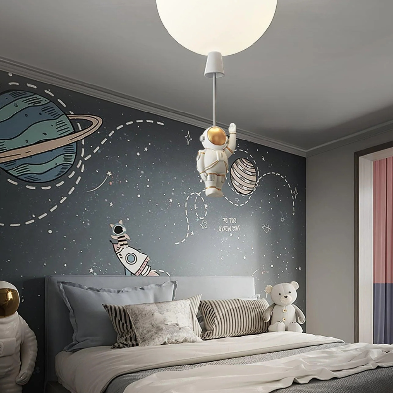 Speelse Maan en Astronaut Ontwerp LED Plafondlicht