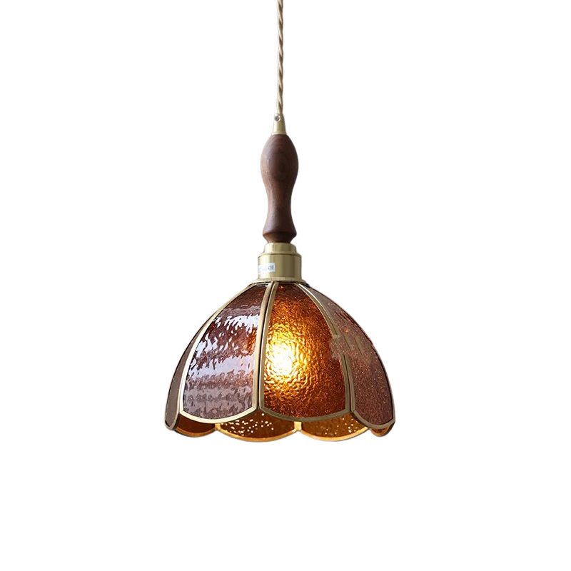 Tiffany Walnoot Touch LED Glas Hanglamp