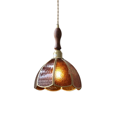 Tiffany Walnoot Touch LED Glas Hanglamp