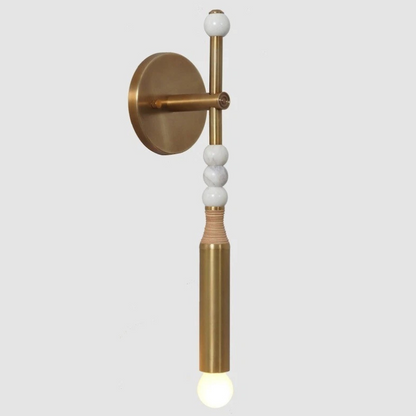 Totam Messing Wandlamp met Open Gloeilamp