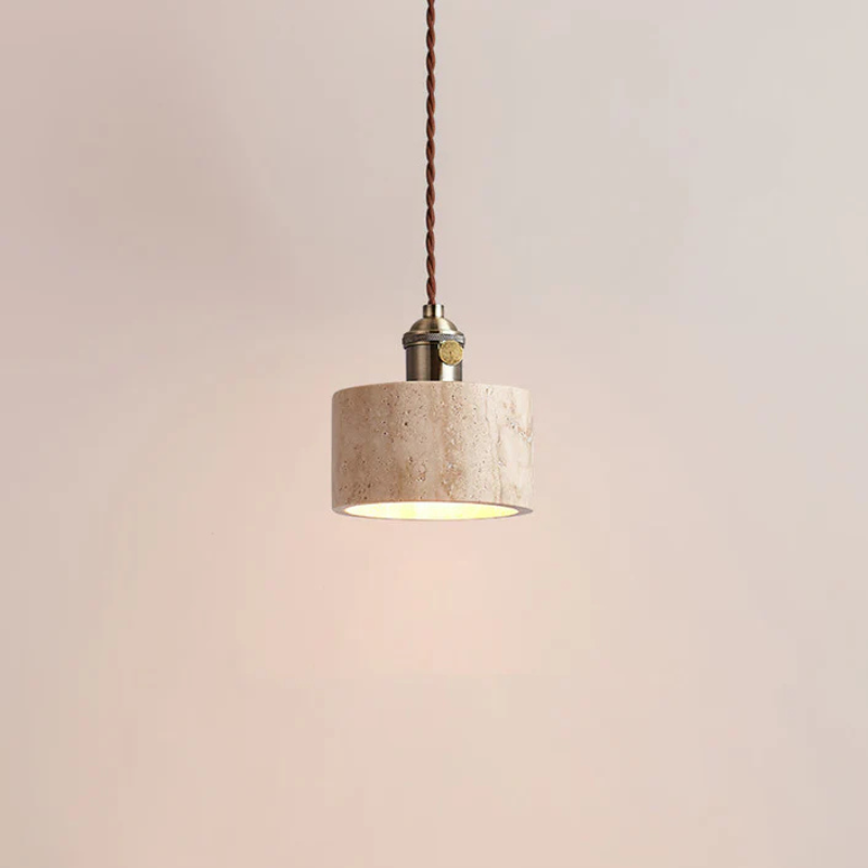 Hanglamp van Geel Travertijn en Goud
