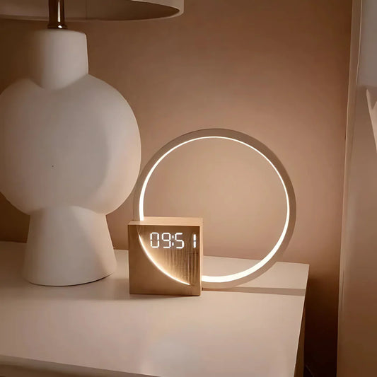 LED Tafellamp met Wekker en USB-Oplader