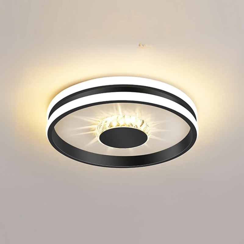 Gouden Kristallen LED Plafondlamp voor Hal – Elegante Sfeer in Slaapkamer en Gang