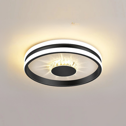 Gouden Kristallen LED Plafondlamp voor Hal – Elegante Sfeer in Slaapkamer en Gang
