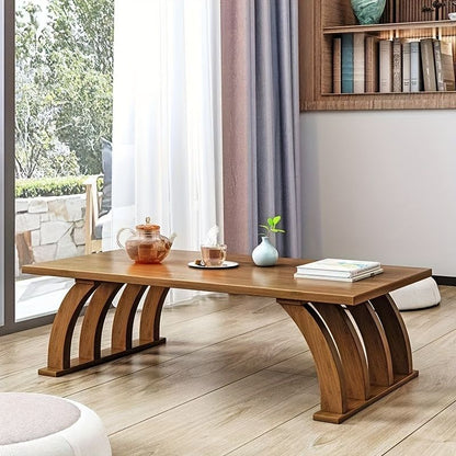 Houten Salontafel met Boogpoten