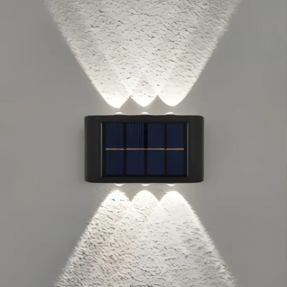6 LED Solar Buitenlamp – Energiezuinige Wandverlichting voor Tuin en Terras