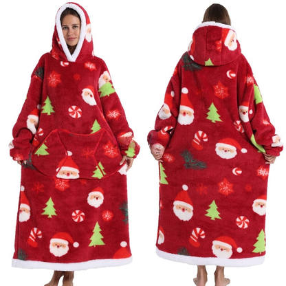 Deken Hoodie Oversized Flanel Draagbaar Warm