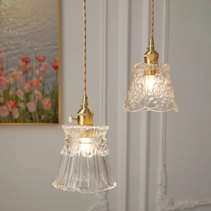 Luxe Tiffany Hanglamp met Walnoothout