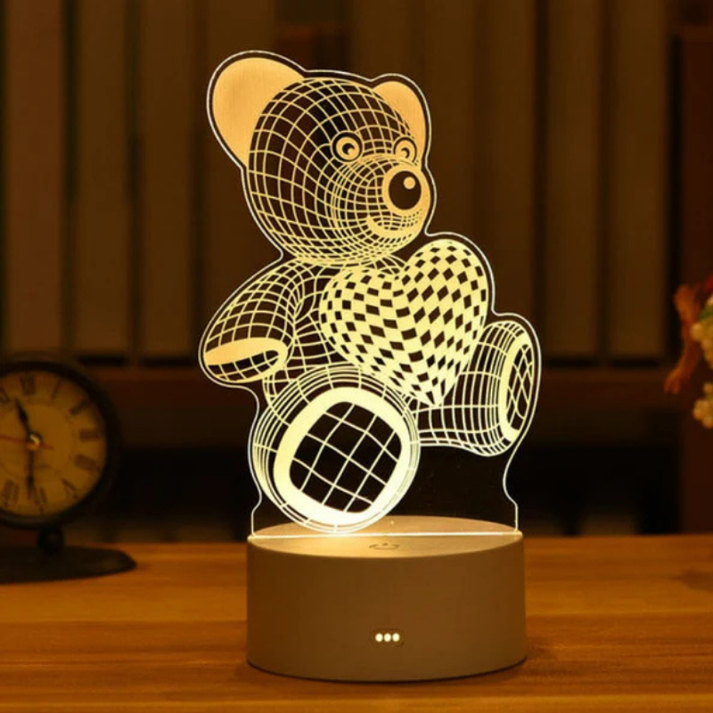 Animara 3D Creatieve Dieren LED Nachtlamp