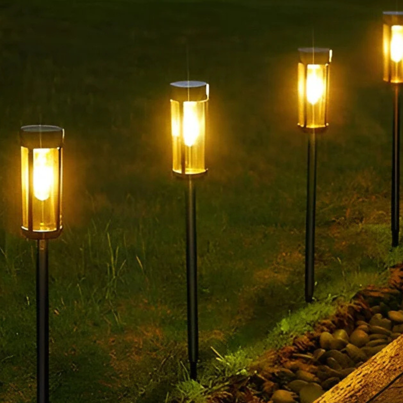 Zonne-Energie Tuinfakkel Set Buitenlamp