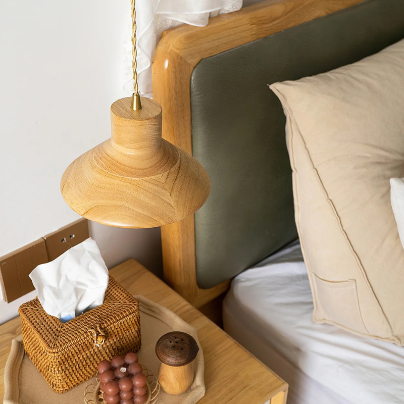 Moderne Hout Natuurlijke Warmte Hanglamp