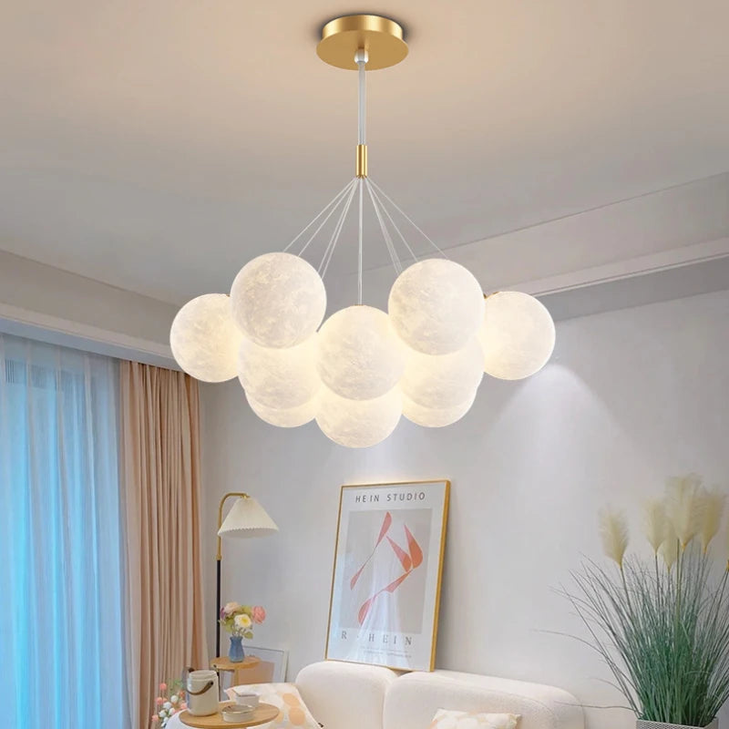 Moderne Bubble Kroonluchter met Glazen Bollen