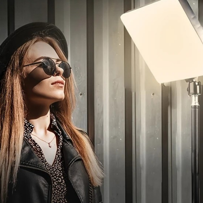LumaGlow | Live Streaming Plat paneel Ringlamp met Statief en USB-Aansluiting