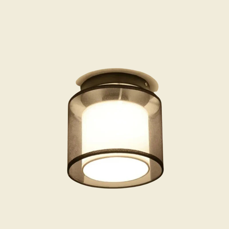 Elegante Plafondlamp met Stoffen Kap