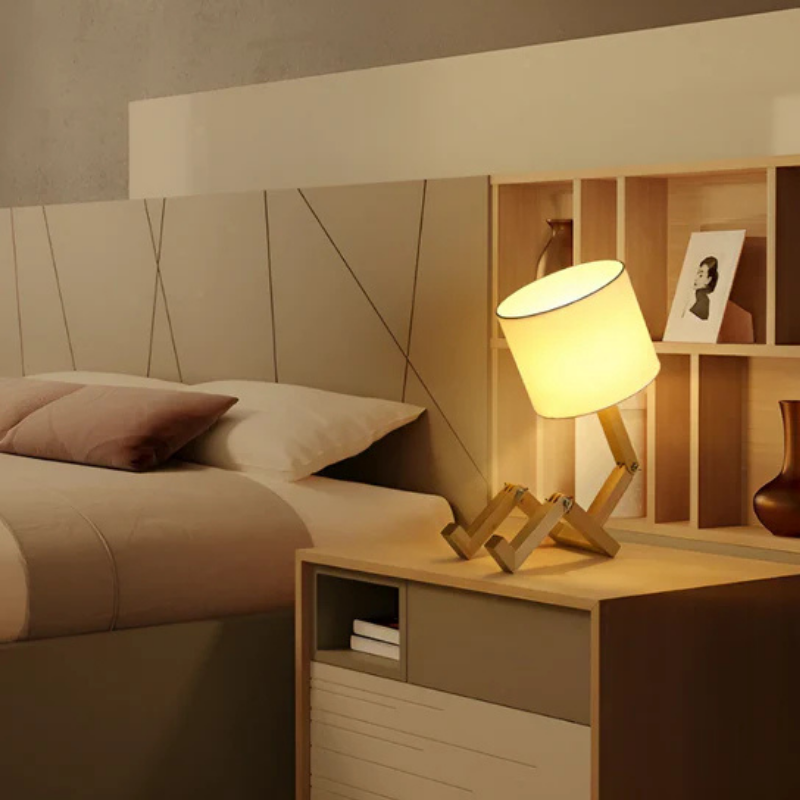 WoodBuddy Flexibele Houten Tafellamp