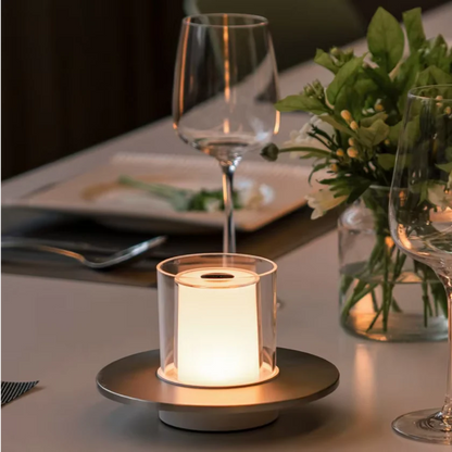 Moderne Draagbare Tafellamp met Kaarslichtsfeer