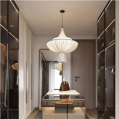 Franse Stijl Stoffen KapHanglamp met Warme Licht