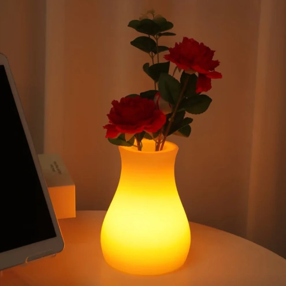Sfeervolle LED Vaas Verlichting met Bloemaccent