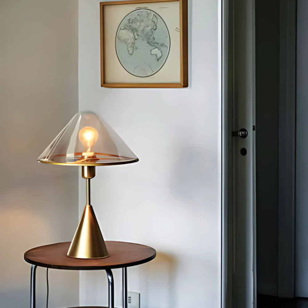 Moderne Jasje Gouden Paddenstoel Tafellamp