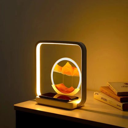 Rustgevende 3D LED Zandstroom Tafellamp