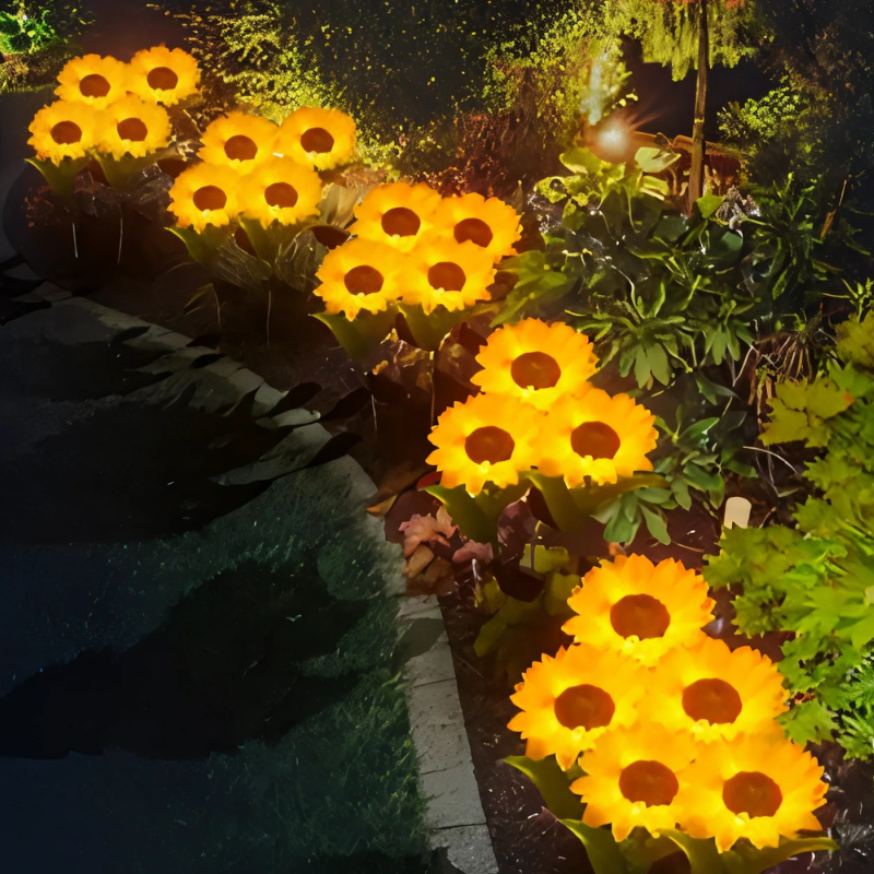 Realistisch Weerbestendige Zonnebloem Tuinlamp