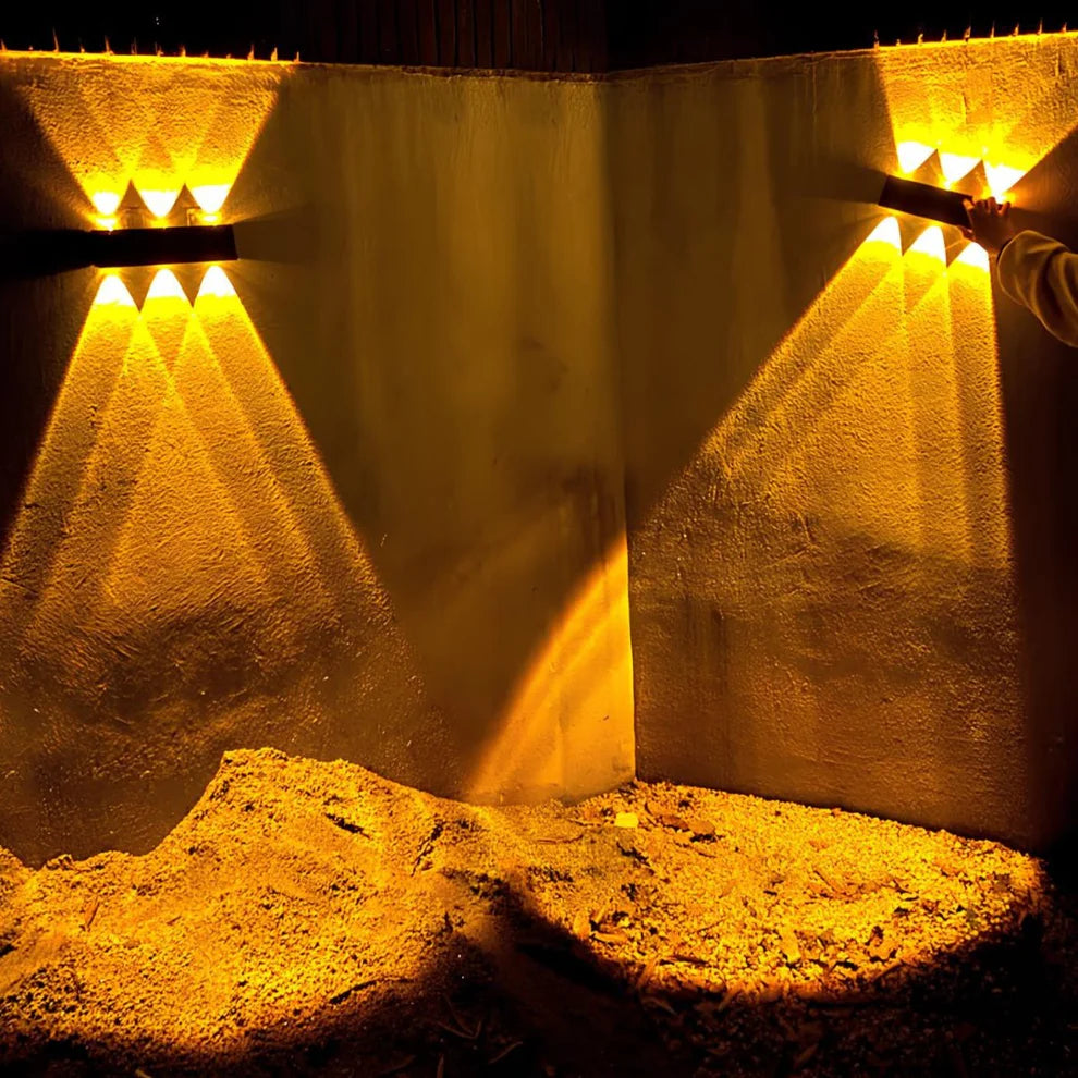LED Solar Buiten Wandlamp met Dubbelzijdige Gloed